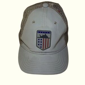 Southern Tide Gray Cap with American Flag Patch One Size